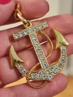 Vintage verguld anker design kettinghanger, Overige voorstellingen, Ophalen of Verzenden, Zo goed als nieuw, Goud