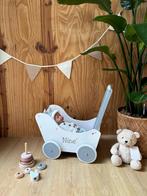 Houten poppenwagen met naam, Kinderen en Baby's, Speelgoed | Houten speelgoed, Nieuw, Ophalen of Verzenden, Duw- of Trekspeelgoed