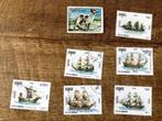 postzegels Vietnam, Laos , cambodja Schepen, Ophalen of Verzenden, Gestempeld, Overige thema's
