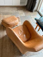 Orginele Montis met zadelleer en hocker, Ophalen, Eenpersoons, 75 tot 100 cm, Zo goed als nieuw