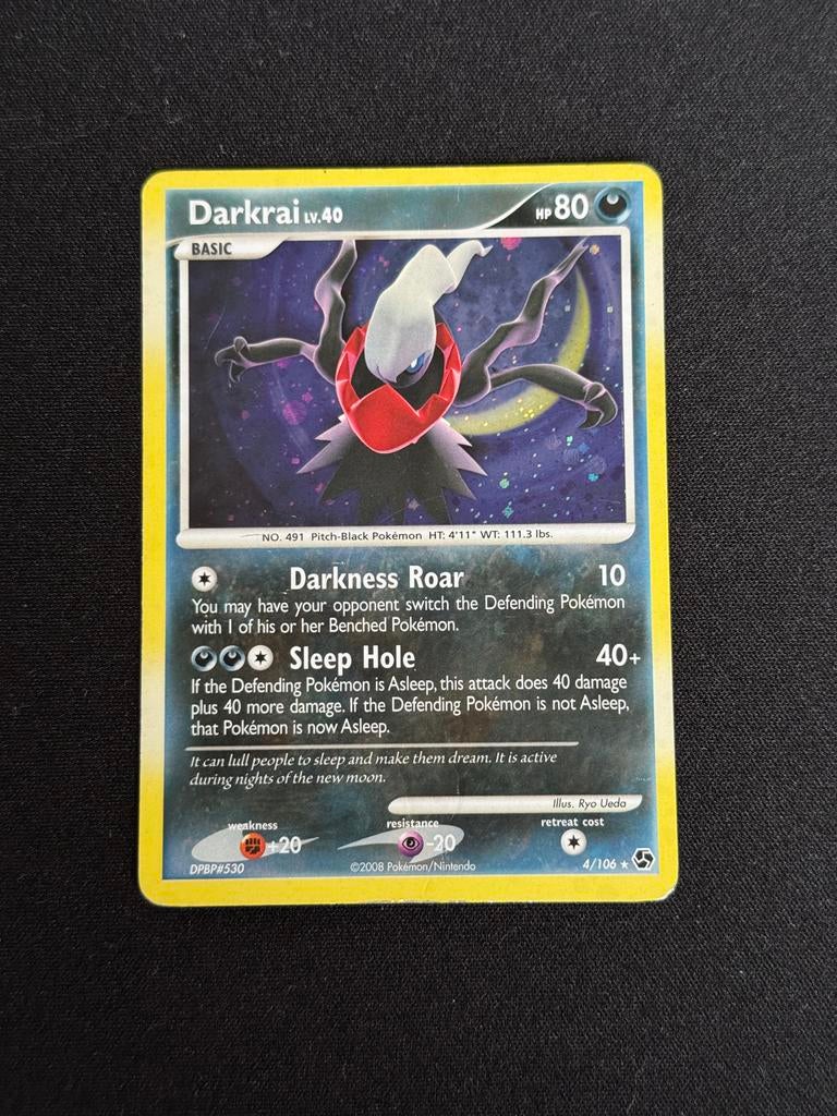 Darkrai Lv.40 - 4/106 Great Encounters Holo, Ophalen of Verzenden, Zo goed als nieuw, Losse kaart