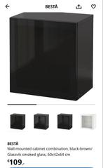 Besta Kast Hoogglans Zwart, Ophalen, Kunststof, 50 tot 100 cm, Zo goed als nieuw