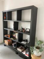 Woood vakken wandkast zwart 180 (b)x 194 (h) 30d, Huis en Inrichting, Kasten | Boekenkasten, Ophalen, Gebruikt, 25 tot 50 cm, 150 tot 200 cm