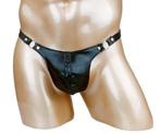 Zwarte leren heren g-string / string sexy leder leer M L XL, Kleding | Heren, Verzenden, Zwart, Slip