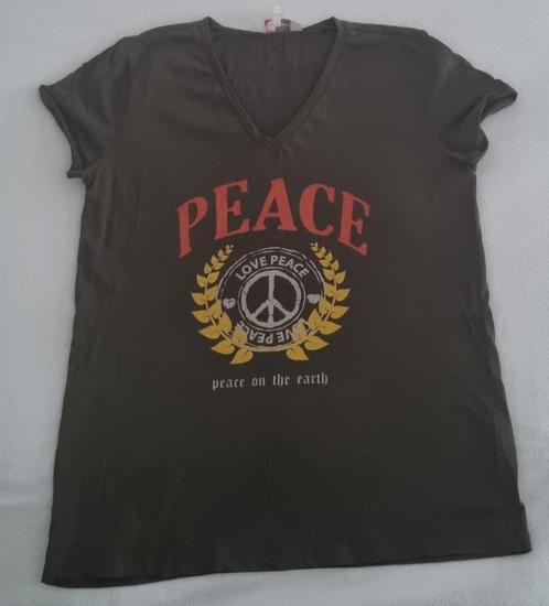 Peace t-shirt leger groen maat m 38 dames tshirt v-hals, Kleding | Dames, T-shirts, Zo goed als nieuw, Maat 38/40 (M), Groen, Korte mouw