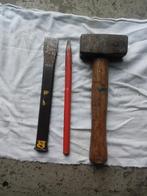 Beitels met vuist ,1 puntbeitel en 1 platte Beitel, Ophalen of Verzenden
