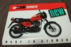 MZ 500 R ETZ motorfiets verkoop folder flyer 500r, Ophalen of Verzenden, Overige merken