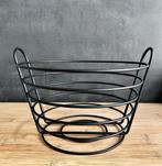 Stalen Fruitmand - zwart 25x18cm, Ophalen, Overige materialen, Mand, Rond