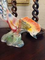 Franse Barbotine Vogel Brocante kleurrijk deco kerst, Ophalen of Verzenden