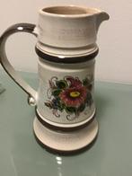 Aardewerk Schenkkan/Vaas - Bloemmotief - Jaren 70, Ophalen of Verzenden