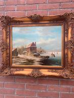 op doek, Arnold Sanders 1928,  paneel Hendrik Verdonck 1909,, Antiek en Kunst, Ophalen