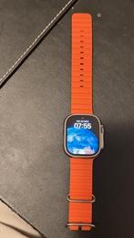 apple watch ultra ( 1e generatie), zilver met oranje band, Ophalen, Apple Watch ⌚️, IOS, Zo goed als nieuw