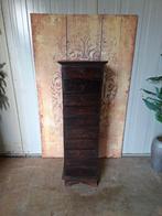 Koloniaal teakhouten ladenkast, apothekerskast, archiefkast, Huis en Inrichting, 5 laden of meer, Ophalen of Verzenden, Zo goed als nieuw