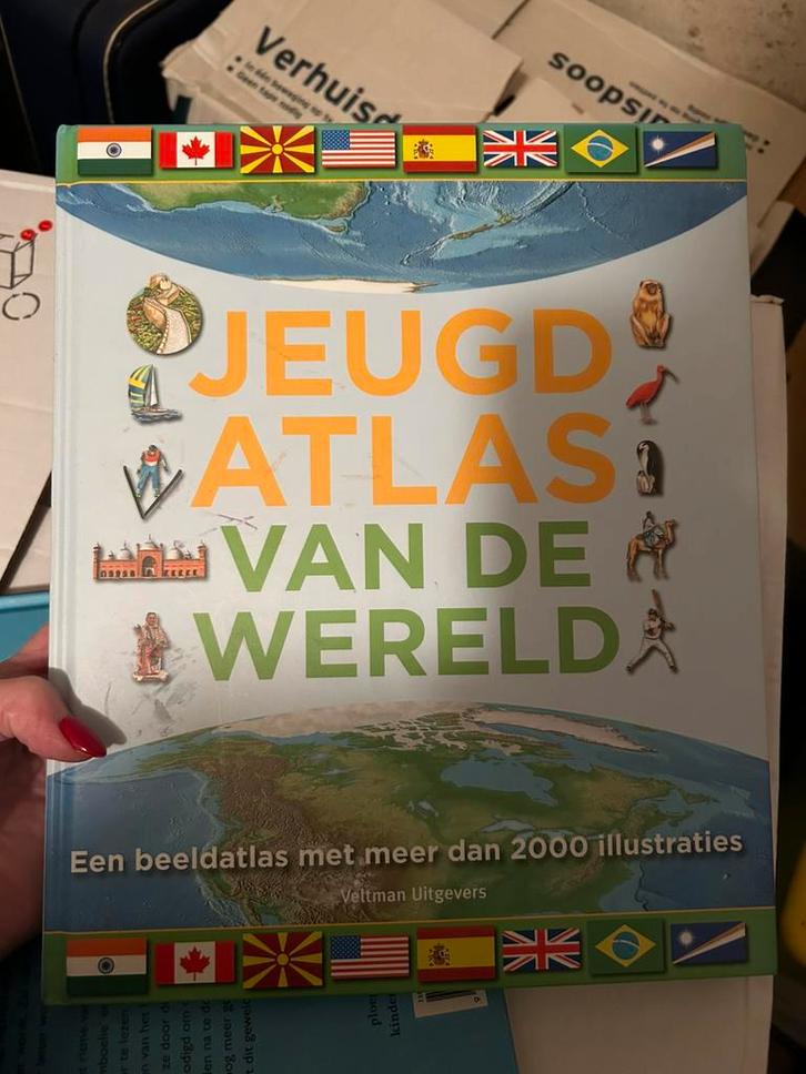 James Harrison - Jeugdatlas van de wereld, Boeken, Kinderboeken | Jeugd | onder 10 jaar, Zo goed als nieuw, Non-fictie, Ophalen of Verzenden