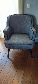 2 dezelfde grijze fauteuils, stevige zit., Huis en Inrichting, Fauteuils, Ophalen, Zo goed als nieuw, 75 tot 100 cm, 50 tot 75 cm