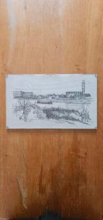 Maas bij Venlo/Blerick, Ets/Lijntekening Tony '78, Antiek en Kunst, Ophalen of Verzenden