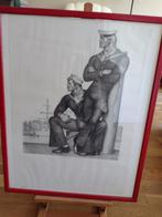 Bij de Marine twee Matrozen op de Kade van een Have, Antiek en Kunst, Ophalen of Verzenden