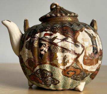 Antiek 19e eeuws Japans satsuma MEIJI theepotje beschikbaar voor biedingen