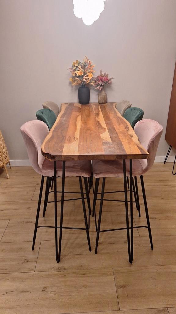 Bartafel 'Michel' Boomstam, 180 x 70cm, Huis en Inrichting, Tafels | Eettafels, Gebruikt, 50 tot 100 cm, 150 tot 200 cm, Rechthoekig