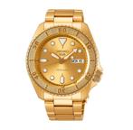 Seiko 5 Sports goud automaat automatisch uurwerk gold, Ophalen of Verzenden, Zo goed als nieuw, Goud, Seiko