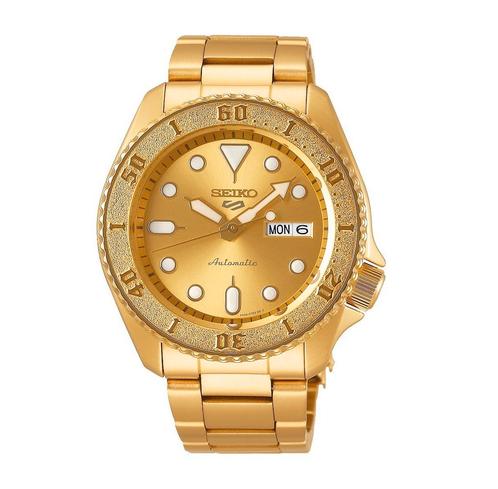 Seiko 5 Sports goud automaat automatisch uurwerk gold, Sieraden, Tassen en Uiterlijk, Horloges | Heren, Zo goed als nieuw, Seiko