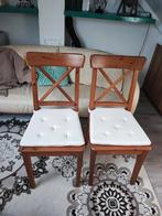 Ikea eetkamerstoelen ( Ikea ingolf) Prijs: €15 per stuk, Huis en Inrichting, Stoelen, Ophalen, Gebruikt, Twee, Bruin