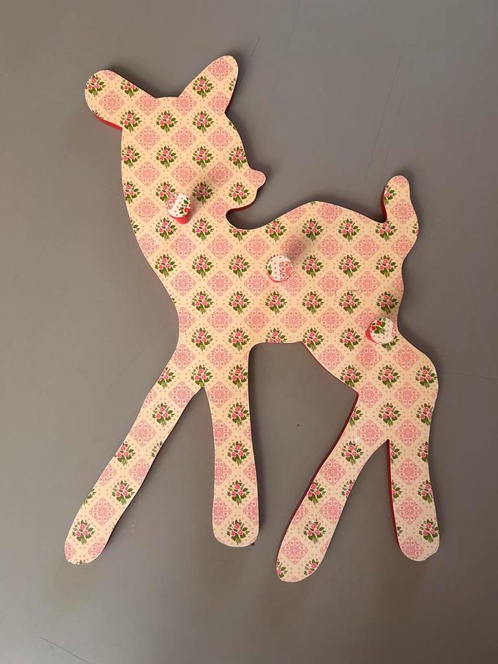 Vintage Hert Kapstok - 60x40cm, Huis en Inrichting, Woonaccessoires | Wanddecoraties, Gebruikt, Ophalen of Verzenden