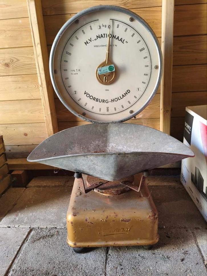 Nationale Voorburg Weegschaal - Tot 3kg, Antiek en Kunst, Antiek | Gereedschap en Instrumenten, Ophalen of Verzenden
