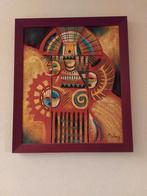Schilderij met Inca look, Antiek en Kunst, Kunst | Schilderijen | Abstract, Ophalen