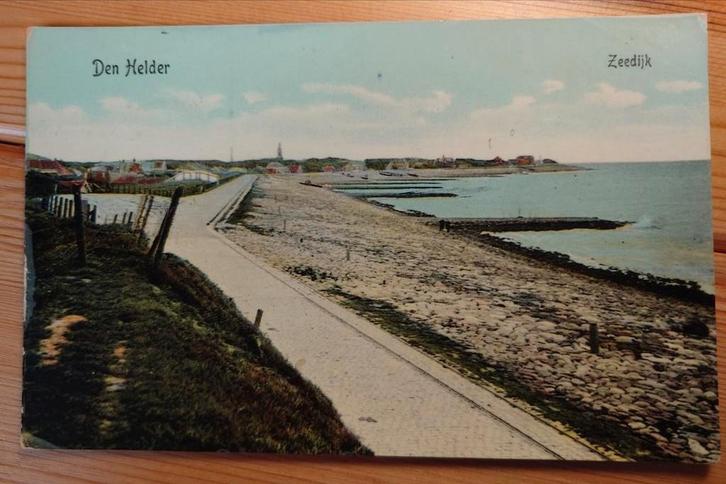 Oude ansichtkaart Den Helder - Zeedijk, Verzamelen, Ansichtkaarten | Nederland, Gelopen, Noord-Holland, Voor 1920, Ophalen of Verzenden