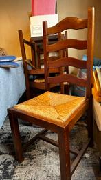 6 STOELEN HOUT met losse zitting, samen, Ophalen