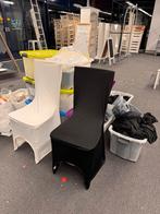 Zwarte Stretch Stoelhoezen - 3 volle dozen!, Huis en Inrichting, Ophalen, Gebruikt, Zwart, Stof