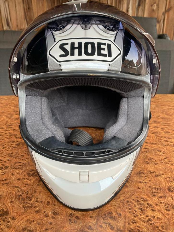 Shoei Integraalhelm - Zwart/Wit Design, Motoren, Kleding | Motorhelmen, Dames, Heren, Integraalhelm, XS, Shoei, Tweedehands, Ophalen of Verzenden