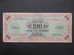 100 Lire 1943A Italië AMC p-M21a (01) WW2, Verzenden, Italië, Los biljet