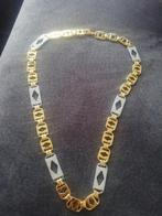 14 mm breed 18k goud plated ketting nieuw, Sieraden, Tassen en Uiterlijk, Kettingen, Ophalen of Verzenden, Nieuw, Goud, Goud