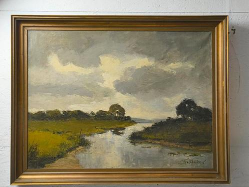 Roel Wildeboer Meppel olieverf op doek groot werk!, Antiek en Kunst, Kunst | Schilderijen | Klassiek, Ophalen of Verzenden