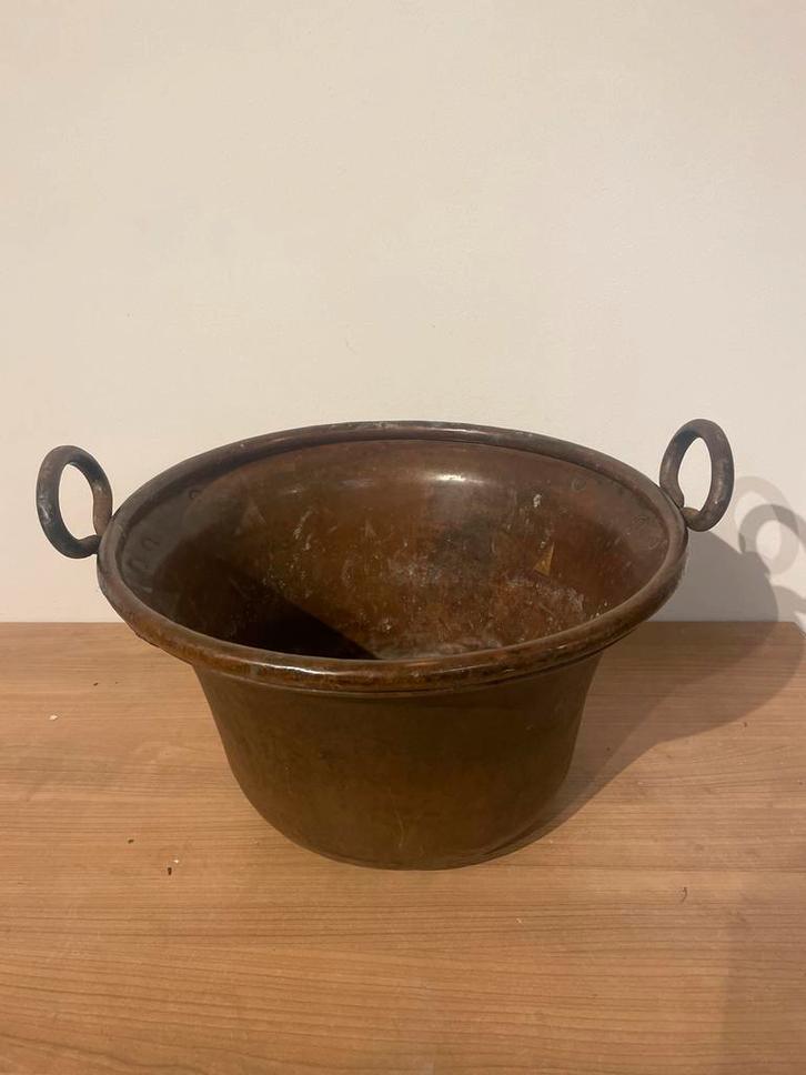 Antieke Koperen Teil met Handvatten, Antiek en Kunst, Antiek | Koper en Brons, Koper, Ophalen