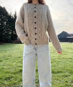 Vintage wollen vest S-M, Kleding | Dames, Truien en Vesten, Beige, Ophalen of Verzenden, Maat 36 (S), Gedragen