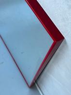 Jaren 80 spiegel vintage wandspiegel retro mirror rood, Vierkant, 75 tot 100 cm, Minder dan 100 cm, Niet bekend