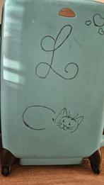 Samsonite hardscale koffer aquablauw, Gebruikt, Hard kunststof, 45 tot 55 cm, 70 cm of meer