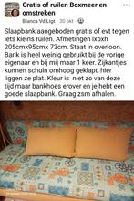 Gratis slaapbank, Ophalen, Gebruikt, Tweepersoons, Rechte bank