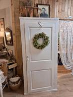 Oud Vintage stevige 1-deurs kast De Brocante Dames, Huis en Inrichting, Kasten | Kledingkasten, Ophalen, Gebruikt, 150 tot 200 cm