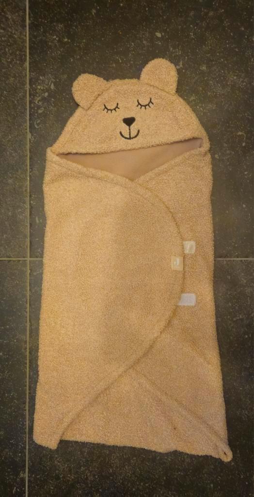 Jollein wikkeldeken Bear Boucle - roze, Kinderen en Baby's, Dekens, Slaapzakjes en Inbakerproducten, Zo goed als nieuw, Deken