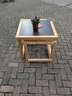 Salontafel Escher Stijl - Uniek Design!, Huis en Inrichting, Gebruikt, 50 tot 100 cm, Vierkant, Grenenhout