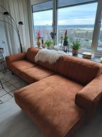 Prachtige suede bank met gratis 2 kussens en IJslands kleed, Ophalen, Overige materialen, 250 tot 300 cm, Gebruikt