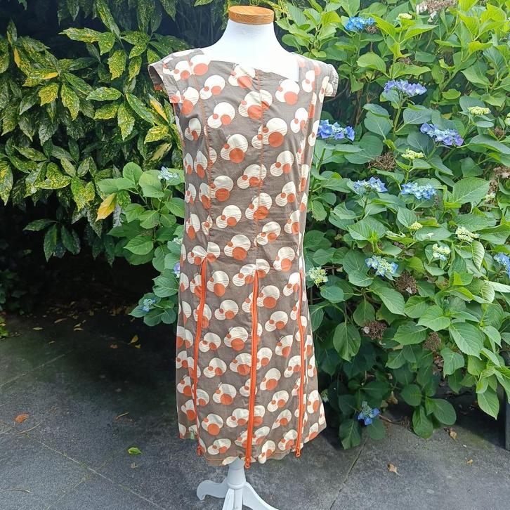 .Aparte Vintage Jurk Skunkfunk 42, Kleding | Dames, Jurken, Zo goed als nieuw, Maat 42/44 (L), Overige kleuren, Onder de knie