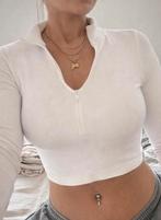 Bershka Witte Sporttop elastisch maat M (38), Maat 38/40 (M), Verzenden, Wit, Zo goed als nieuw