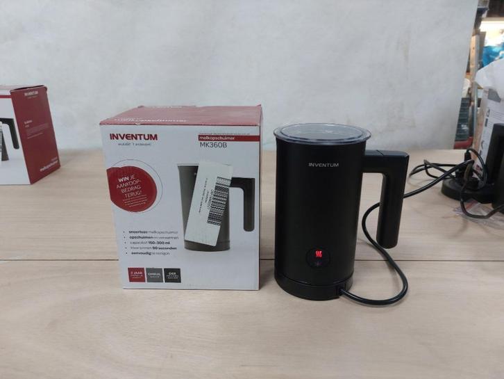 Inventum MK360B melkopschuimer – Zwart, 300 ml, Witgoed en Apparatuur, Melkopschuimers, Nieuw, Verzenden