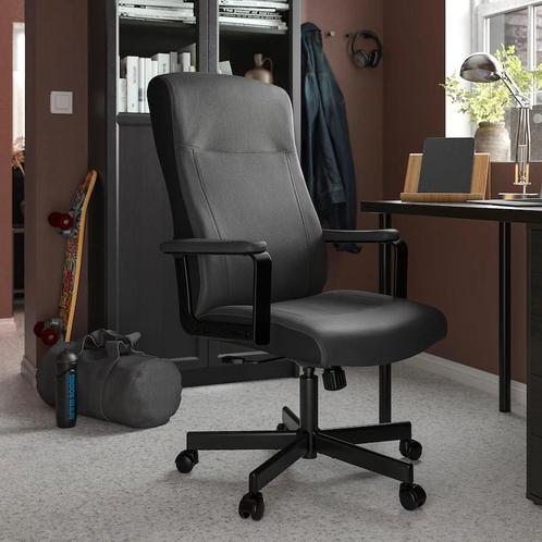 Ikea Leather Office Chair Bureaustoel Zwart Millberget, Huis en Inrichting, Bureaustoelen, Zo goed als nieuw, Zwart, Ophalen of Verzenden