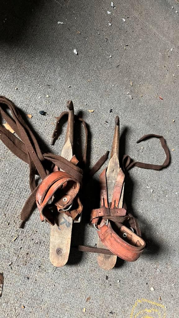 Vintage houten schaatsen, Sport en Fitness, Schaatsen, Gebruikt, Friese doorlopers, Overige merken, Ophalen of Verzenden